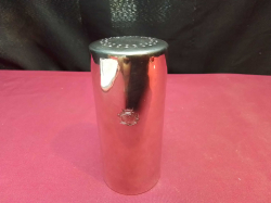1x Silver Plated Crested Sugar Shaker. W.6 H.12 Cm.