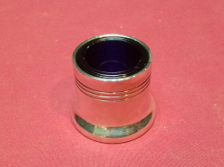 1x Silver Plated Crested Mustard Pot. W.5 H.4 Cm.