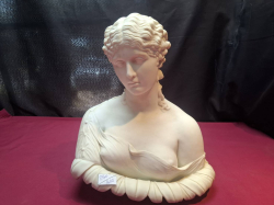An antique Copeland and Sons c1877 parian bust of water nymph 