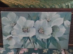 A Blue Flower Picture. 70x40 Cm.