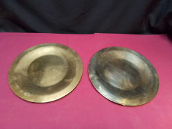 2 Brass Plates. W.25 Cm.