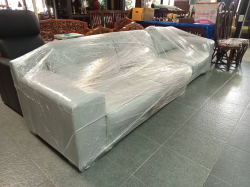 Three Seater Detachable Sofa, in German Skay High Quality Artificial leather, ( clean like brand new condition) L.280 Cm. D.80 Cm. H.80 Cm.