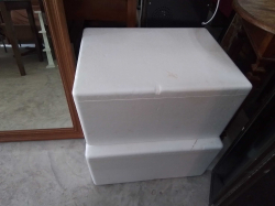 2 Large Polystyrene foam Containers.