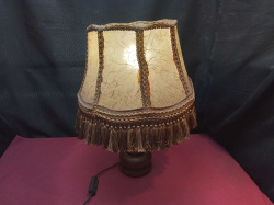 A lovely antique handmade lamp made from mulberry paper. W.32 H.50 Cm.