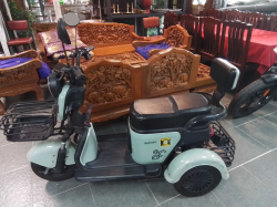 A Gagasonic 3 Wheel Electric Tricycle with charger and 2 keys 2 remotes control