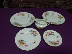 5 Pieces of hand painted Royal Crown Derby  Porcelain Roses Pattern.
