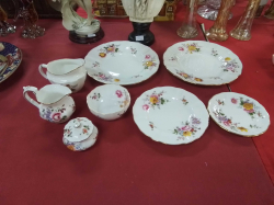 8 Pieces of hand painted Royal Crown Derby  Porcelain Posies  Pattern.
