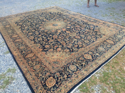 A Handmade carpets Rugs from persian Iran,  120 Years Old Cotton base ON Wool  Traditional Kashan Design 290x398 Cm.