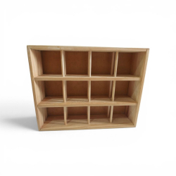 A vtg 1990's NaPa Valley wooden storage rack crate shelf (23