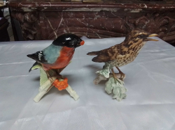 2 Lovely large vintage Goebel porcelain model of birds. W.11 H.17 Cm.