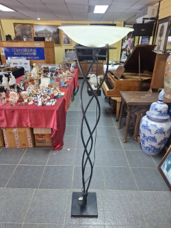 Electric Floor Lamp metal frosted glass. Approx. H.172 cm