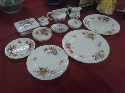 11 Pieces of hand painted Royal Crown Derby  Porcelain Posies  Pattern.
