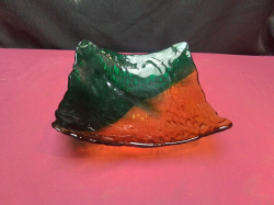 A Murano Style Square Plate. W.22 H.7 Cm.