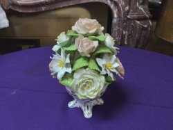 A Signed Coalport Bouquet  Flower (Tiny chip possible) Sold as seen. W.12 H.15 Cm.