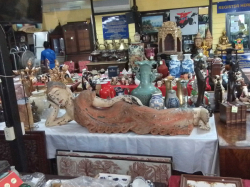 Wooden Reclining  Buddha.L.180 H.53 Cm.