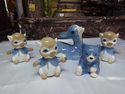 5 Comical Figures by Studio Szeiler. L.18 H.13 Cm.