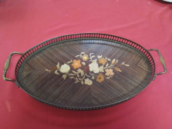 A Surrento Italian Marqetry Tray 41x22 Cm,