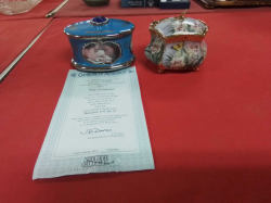 2 Limited Edition Musical Trinket Box in Beautiful Condition in limited edition with Art Work by Lena Lui. 1 Lid A/F.