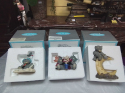 3 Large Boxed Unusual Big Character Teddies with original box.