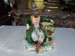 A Large Capodimonte Figure of a Tranp.Signed to base. W.16 L.23 H.26 Cm.