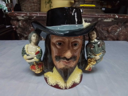 A Rare Twin Handled Character Jug of Charlet I Royal Doulton in a limited edition No.990 out of 2500 Dated 1982 (Large size)