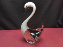 A large special made Murano swan. W.15 H.26 Cm.
