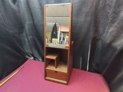 A wooden make up Cabinet with Mirror. Approx. 24x22x33 cm