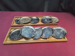 12 Silver Plated coasters 