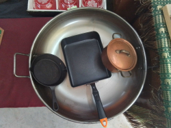 A Sellection of Cooking Pots.
