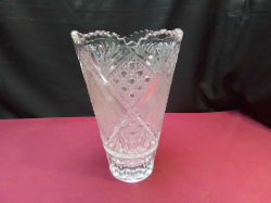 A Taller Crystal Vase. H.25 W.15