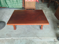 Vintage Japanese Chabudai Low Table, Natural Wood, Folding legs. 1970S. L.105 w.76 H.33