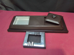 Vintage Japanese Prince Wakakusa VIP Smoker’s Table
 Set, Dark Molded Body.L.45 W.17