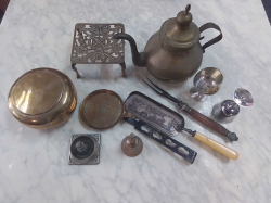 A Job lot brass and EPNS