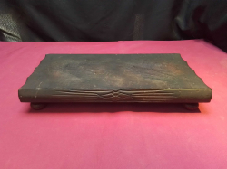 Vintage Heavy Hardwood Bonsai Tree Stand on Bun 
Feet, Signed to base.L.36 W.17