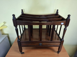A Nice mahogany canterbury. W.33 cm L.51cm H.53cm