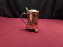 Silver plate Danish Footed beer stein 5