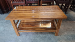 Low A Wooden table 
High 51cm.
Long 1m
Wide 53 cm