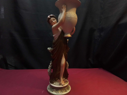 A Lovely Bisque Romanesque Figure of A Lady holding  an urn
H.18cm
W.9cm