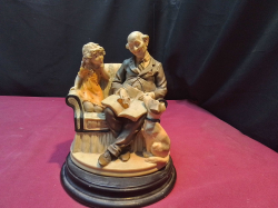An Old resin figure of old man and girl
H.21
W.12
