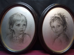 A Lovely Pair of figure Etcnings
H.47
W.3.7