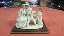 A Lovely Italian figural group of a lady and gentleman signed 