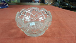 A very heavy glass Punch bowl. 26x14 cm