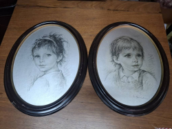 A Lovely Pair of figure Etcnings
H.47
W.3.7