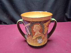 Rare antique royal doulton 1937 George VI Queen 
Elizabeth Sm.loving cup
W.20
H.16