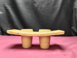 Dual Hole Ceramic UtilityCondiments Holder. 
L.28Cm.
D.13cm.
H.11Cm.