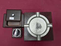 Set of 3 Roland, Smoking Memorabilia, Table lighter, ash tray and cigarette Box. 