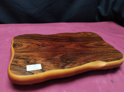 Wooden Kadai Display Plaque/Stand on feet, Lacquered. 
L.29Cm.
W.17Cm.