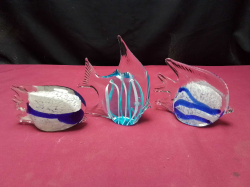 3 Murano fish
H.12cm.
L.12cm.

