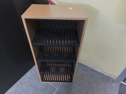 A 50 CD box can be wall fitted or free standing 