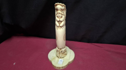 A Chinese carved bone dragon totem